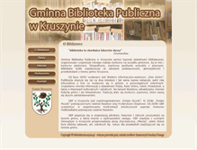 Tablet Screenshot of biblioteka.kruszyna.pl